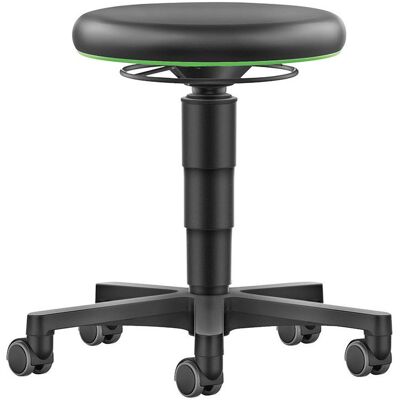 Bimos - Taburete Pivotado Sentado En Altura De Cuero De Imitación 450 - 650 Mm Con Ruedas Bimos - Taburete Pivotado Sentado En Altura De Cuero De Imitación 450 - 650 Mm Con Ruedas