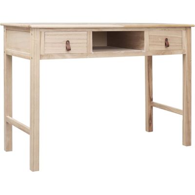 vidaXL Escritorio Natural - Escritorio Vintage de Madera 110x45x76cm vidaXL Escritorio Natural - Escritorio Vintage de Madera 110x45x76cm