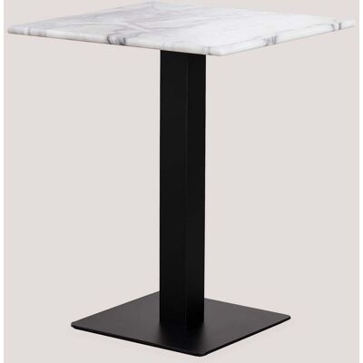 Mesa de Bar Cuadrada en Mármol Livanto - Duradera y Versátil Mesa de Bar Cuadrada en Mármol Livanto - Duradera y Versátil