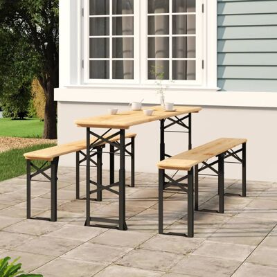 Vidaxl Mesa Plegable De Bar Madera Maciza Abeto 170x50x75/105 Cm Vidaxl Mesa Plegable De Bar Madera Maciza Abeto 170x50x75/105 Cm