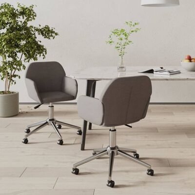Sillas giratorias de comedor VIDAXL - 2 unidades - Gris oscuro Sillas giratorias de comedor VIDAXL - 2 unidades - Gris oscuro