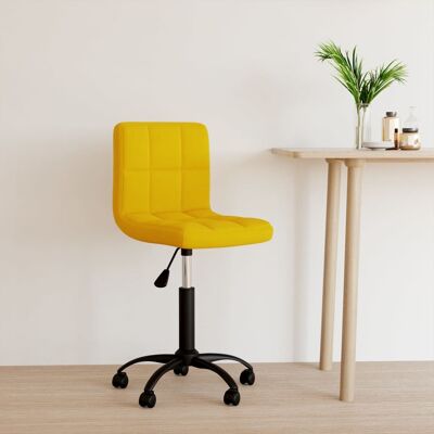Silla de oficina amarilla mostaza de terciopelo vidaXL - Silla de oficina Silla de oficina amarilla mostaza de terciopelo vidaXL - Silla de oficina