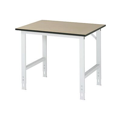 RAU Mesa de trabajo - Ajustable 760-1080mm, MDF, gris claro RAU Mesa de trabajo - Ajustable 760-1080mm, MDF, gris claro