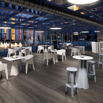 PLUST Mesa Auxiliar Alta Para Taburetes De Bar 100cm Redonda Cuadrada Diseño Frozen T1-h - Blanco PLUST Mesa Auxiliar Alta Para Taburetes De Bar 100cm Redonda Cuadrada Diseño Frozen T1-h - Blanco