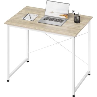 Woltu Escritorio Para Ordenador Woltu, Estación De Trabajo Moderna, Madera Y Blanco Woltu Escritorio Para Ordenador Woltu, Estación De Trabajo Moderna, Madera Y Blanco