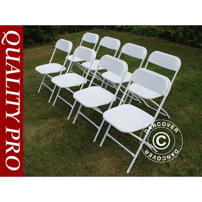 Sillas Plegables 44x44x80cm, Blancas, 8 Uds. - Dancover Sillas Plegables 44x44x80cm, Blancas, 8 Uds. - Dancover
