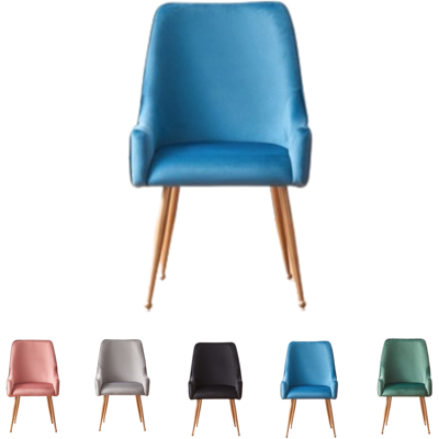 Life Interiors Silla de comedor de terciopelo Soho - Azul - Moderna - Lujo - - Silla de comedor Life Interiors Silla de comedor de terciopelo Soho - Azul - Moderna - Lujo - - Silla de comedor