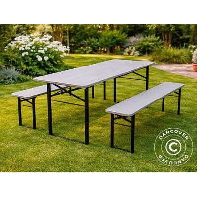 Set De Mesa Cervecera, 167x50x75cm, Gris - Dancover Set De Mesa Cervecera, 167x50x75cm, Gris - Dancover