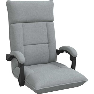 Sillón Ajustable Gris Claro Tela Vidaxl Sillón Ajustable Gris Claro Tela Vidaxl