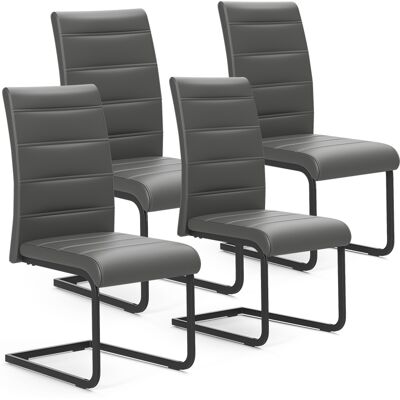 Silla Basculante Salvo, Gris/negro, Juego De 4, Vicco Silla Basculante Salvo, Gris/negro, Juego De 4, Vicco