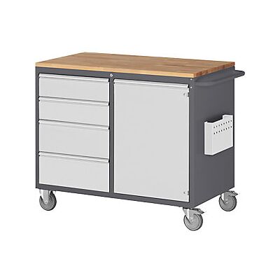 RAU Bancos De Trabajo Compactos Rodantes 4 Cajones 1 Puerta RAU Bancos De Trabajo Compactos Rodantes 4 Cajones 1 Puerta