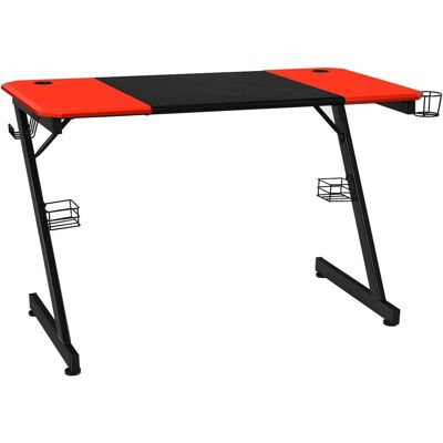 Costway - Mesa De Gaming En Forma De Z 120 X 60 X 77cm, Mesa De Juego Mesa Para Computadora Con Soporte Para Altavoz Y Gancho Para Auriculares Para Hogar Oficina Costway - Mesa De Gaming En Forma De Z 120 X 60 X 77cm, Mesa De Juego Mesa Para Computadora Con Soporte Para Altavoz Y Gancho Para Auriculares Para Hogar Oficina