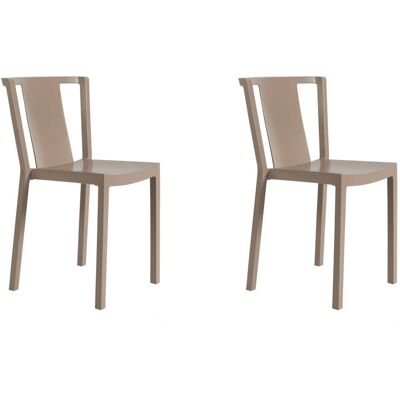 Sillas Neutra Resol Plástico Marrón (pack De 2) Sillas Neutra Resol Plástico Marrón (pack De 2)