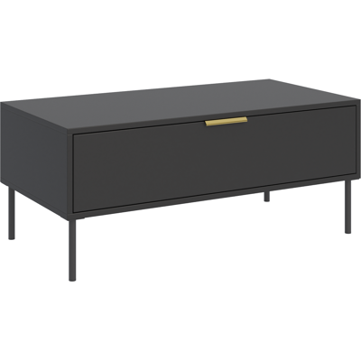 Selsey Vena – Mesa De Centro Con Cajón - Nero - 100x50 Cm Selsey Vena – Mesa De Centro Con Cajón - Nero - 100x50 Cm