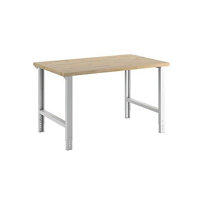 Banco de trabajo modular Eurokraft Pro - Encimera de roble, 1500x900mm, Azul Banco de trabajo modular Eurokraft Pro - Encimera de roble, 1500x900mm, Azul