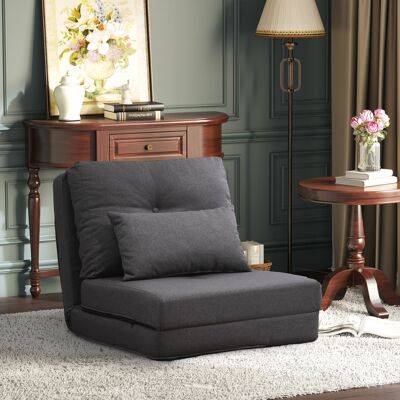 PZCC Colchoneta Plegable Para Cama Tipo Silla De Suelo, Diseño 2 En 1, Cojín Extraíble, 60 X 80 X 56 Cm, Gris Oscuro PZCC Colchoneta Plegable Para Cama Tipo Silla De Suelo, Diseño 2 En 1, Cojín Extraíble, 60 X 80 X 56 Cm, Gris Oscuro