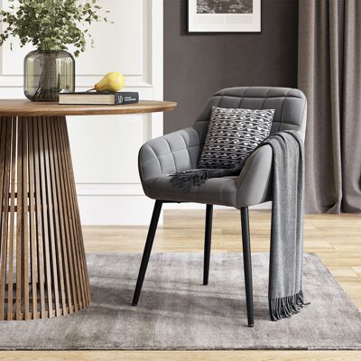 Silla De Comedor Relio, Gris, 53.5 X 55.5 Cm, Vicco Silla De Comedor Relio, Gris, 53.5 X 55.5 Cm, Vicco