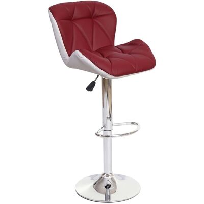 Décoshop26 - Taburete De Bar Silla Alta Regulable En Altura En Estructura De Acero Cromado Sintético Color Burdeos 040001233 Décoshop26 - Taburete De Bar Silla Alta Regulable En Altura En Estructura De Acero Cromado Sintético Color Burdeos 040001233