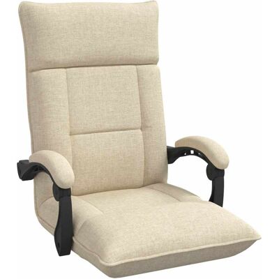 Sillón Ajustable Crema Tela Vidaxl Sillón Ajustable Crema Tela Vidaxl