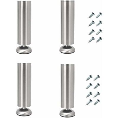 Shining House - Patas ajustables de acero inoxidable - 20cm - Blanco - Tipo de mueble Shining House - Patas ajustables de acero inoxidable - 20cm - Blanco - Tipo de mueble