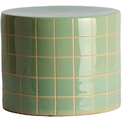 Mesa Auxiliar Cerámica Verde/crema Light & Living Mesa Auxiliar Cerámica Verde/crema Light & Living