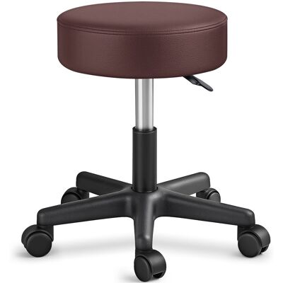 Taburete Con Ruedas Taburete Giratorio Cosmético De Trabajo Consulta, Regulable En Altura, Giratorio En 360°, Con Asiento Acolchado De 10 Cm Y 8 Variantes De Colores (marrón) - Tresko Taburete Con Ruedas Taburete Giratorio Cosmético De Trabajo Consulta, Regulable En Altura, Giratorio En 360°, Con Asiento Acolchado De 10 Cm Y 8 Variantes De Colores (marrón) - Tresko