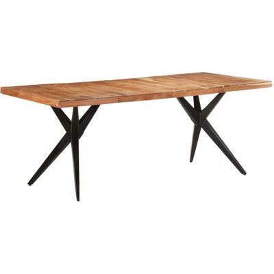 Mesa de comedor de madera maciza de acacia vidaXL - Mesa robusta Mesa de comedor de madera maciza de acacia vidaXL - Mesa robusta