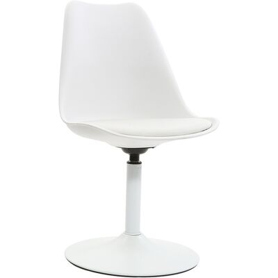 Miliboo - Silla Blanca Mate Pivotante Steevy Miliboo - Silla Blanca Mate Pivotante Steevy