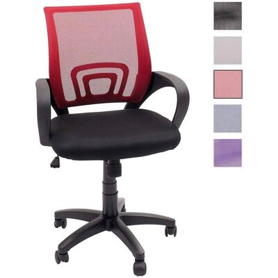 HOMELY Silla De Oficina, Estudio O Escritorio Practik, Con Brazos Y Base Giratoria, Tela 3d, De 58x55x87/97 Cm Rojo Mf-01 HOMELY Silla De Oficina, Estudio O Escritorio Practik, Con Brazos Y Base Giratoria, Tela 3d, De 58x55x87/97 Cm Rojo Mf-01