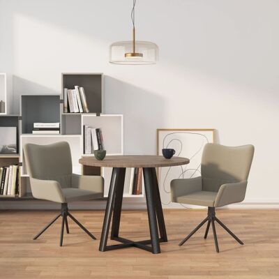 Sillas de comedor giratorias de terciopelo gris claro vidaXL - Sillas de comedor Sillas de comedor giratorias de terciopelo gris claro vidaXL - Sillas de comedor