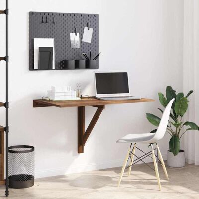 Vidaxl Mesa De Pared Plegable Contrachapada Marrón Roble 100x60x56 Cm Vidaxl Mesa De Pared Plegable Contrachapada Marrón Roble 100x60x56 Cm