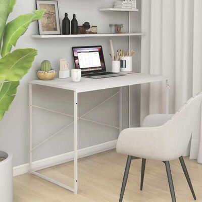 Escritorio de ordenador blanco vidaXL - Muebles de oficina Escritorio de ordenador blanco vidaXL - Muebles de oficina