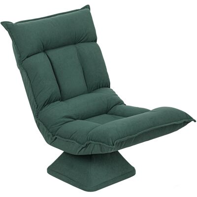 TORMATOR Silla De Suelo Con Respaldo Ajustable En 5 Posiciones, Giratoria, Moderna, Tapizada, Color Verde. TORMATOR Silla De Suelo Con Respaldo Ajustable En 5 Posiciones, Giratoria, Moderna, Tapizada, Color Verde.