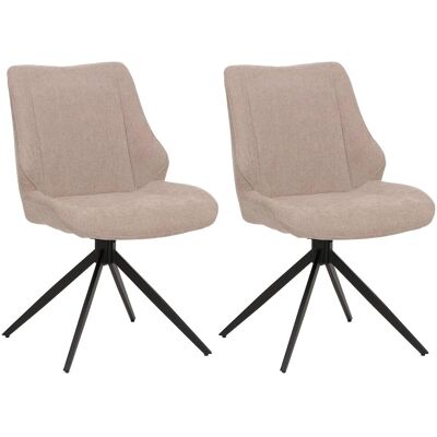 DÉCOSHOP26 Ote De 2 Sillas De Comedor Giratorias Modernas Y Cómodas Con Asiento Ergonómico 88 X 55 X 62 Cm De Tejido Chenilla Beige 04000941 DÉCOSHOP26 Ote De 2 Sillas De Comedor Giratorias Modernas Y Cómodas Con Asiento Ergonómico 88 X 55 X 62 Cm De Tejido Chenilla Beige 04000941