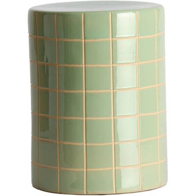 Mesa Auxiliar Cerámica Verde Claro Crema - Light & Living Mesa Auxiliar Cerámica Verde Claro Crema - Light & Living