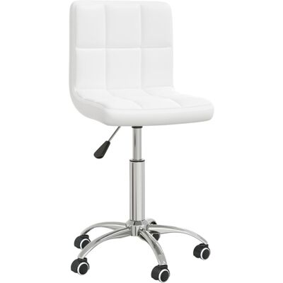 Silla giratoria blanca de oficina vidaXL - Silla de oficina Silla giratoria blanca de oficina vidaXL - Silla de oficina