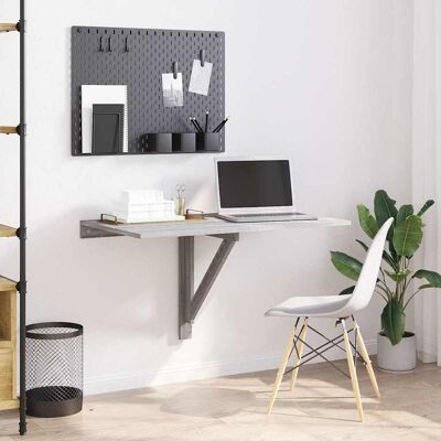 Vidaxl Mesa De Pared Plegable Contrachapada Gris Sonoma 100x60x56 Cm Vidaxl Mesa De Pared Plegable Contrachapada Gris Sonoma 100x60x56 Cm