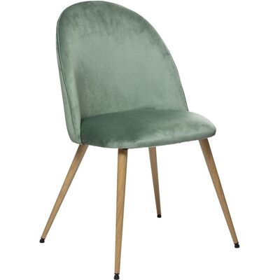 Silla «slano» - Verde Celadón - Terciopelo - Patas De Metal Imitación De Haya Atmosphera Créateur D'Intérieur Silla «slano» - Verde Celadón - Terciopelo - Patas De Metal Imitación De Haya Atmosphera Créateur D'Intérieur
