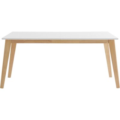 Mesa Extensible Blanca de Madera Clara Miliboo SWAD Mesa Extensible Blanca de Madera Clara Miliboo SWAD