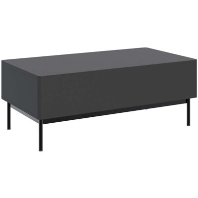Selsey Olio – Mesa De Centro Con Dos Puertas Abatibles - Negro - 100x53 Cm Selsey Olio – Mesa De Centro Con Dos Puertas Abatibles - Negro - 100x53 Cm