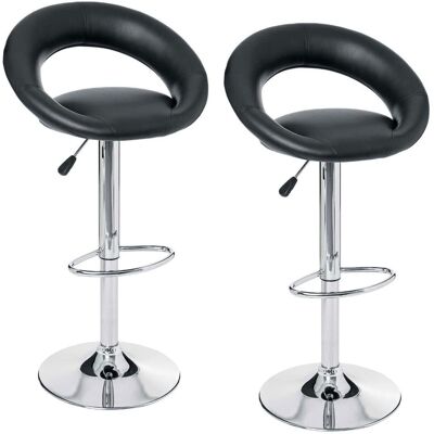 Atmosphera - Juego De 2 Taburetes De Bar 'sasha' Negro Créateur D'Intérieur Atmosphera - Juego De 2 Taburetes De Bar 'sasha' Negro Créateur D'Intérieur