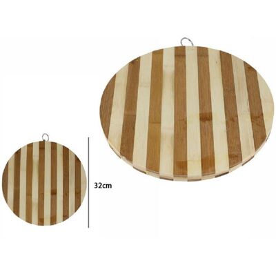 TRADE SHOP TRAESIO Trade Shop - Tabla De Corte De Bebé 'madera Bambú Natural Mesa Cortando La Cocina Redonda 32cm 58376 - TRADE SHOP TRAESIO Trade Shop - Tabla De Corte De Bebé 'madera Bambú Natural Mesa Cortando La Cocina Redonda 32cm 58376 -