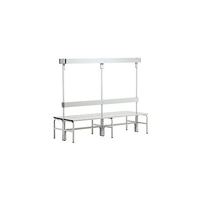 Banco de vestuario de aluminio Sypro con ganchos - Muebles Banco de vestuario de aluminio Sypro con ganchos - Muebles