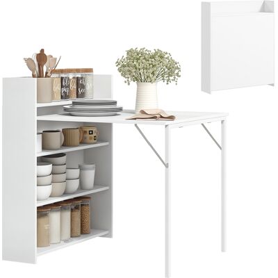 Homcom Mesa Plegable De Comedor, Mesa De Cocina, Con Ala Abatible, 4 Compartimentos, Para 3 Personas, Para Espacio Pequeño, 78,5x91x93 Cm, Blanco Homcom Mesa Plegable De Comedor, Mesa De Cocina, Con Ala Abatible, 4 Compartimentos, Para 3 Personas, Para Espacio Pequeño, 78,5x91x93 Cm, Blanco