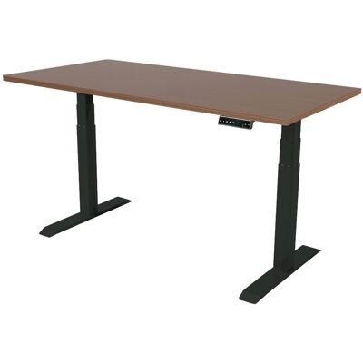 VIVOL Sedero - Escritorio ajustable eléctrico - 140x80 cm - Doble motor - Negro / Roble oscuro VIVOL Sedero - Escritorio ajustable eléctrico - 140x80 cm - Doble motor - Negro / Roble oscuro