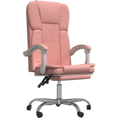 vidaXL Silla de oficina Rosa Reclinable Ajustable - Silla de Oficina vidaXL Silla de oficina Rosa Reclinable Ajustable - Silla de Oficina