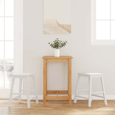 vidaXL Taburetes de barra de caucho blancos - Diseño moderno, 2 piezas vidaXL Taburetes de barra de caucho blancos - Diseño moderno, 2 piezas