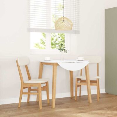 vidaXL Sillas de comedor con cojines 2 uds madera maciza caucho - Dining Chairs vidaXL Sillas de comedor con cojines 2 uds madera maciza caucho - Dining Chairs