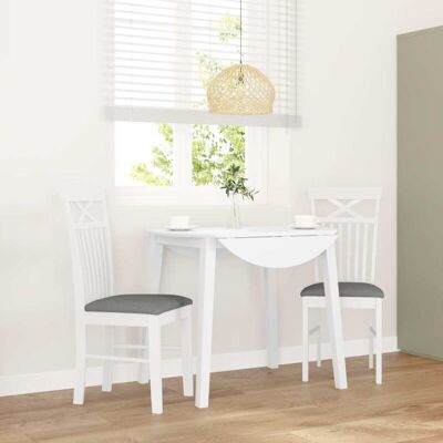vidaXL Sillas de comedor de caucho macizo - 2 unidades vidaXL Sillas de comedor de caucho macizo - 2 unidades