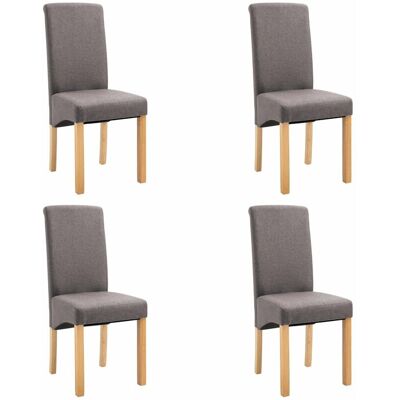 Vidaxl - Sillas de comedor - 4 unidades - Tela gris taupé Vidaxl - Sillas de comedor - 4 unidades - Tela gris taupé